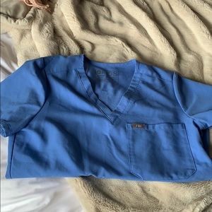 Figs Cecil blue scrub top XS